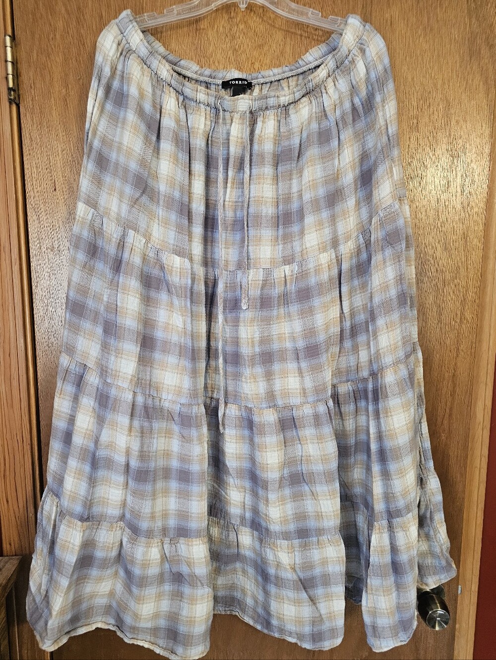 Torrid Size 1 Plaid Tiered Maxi Skirt